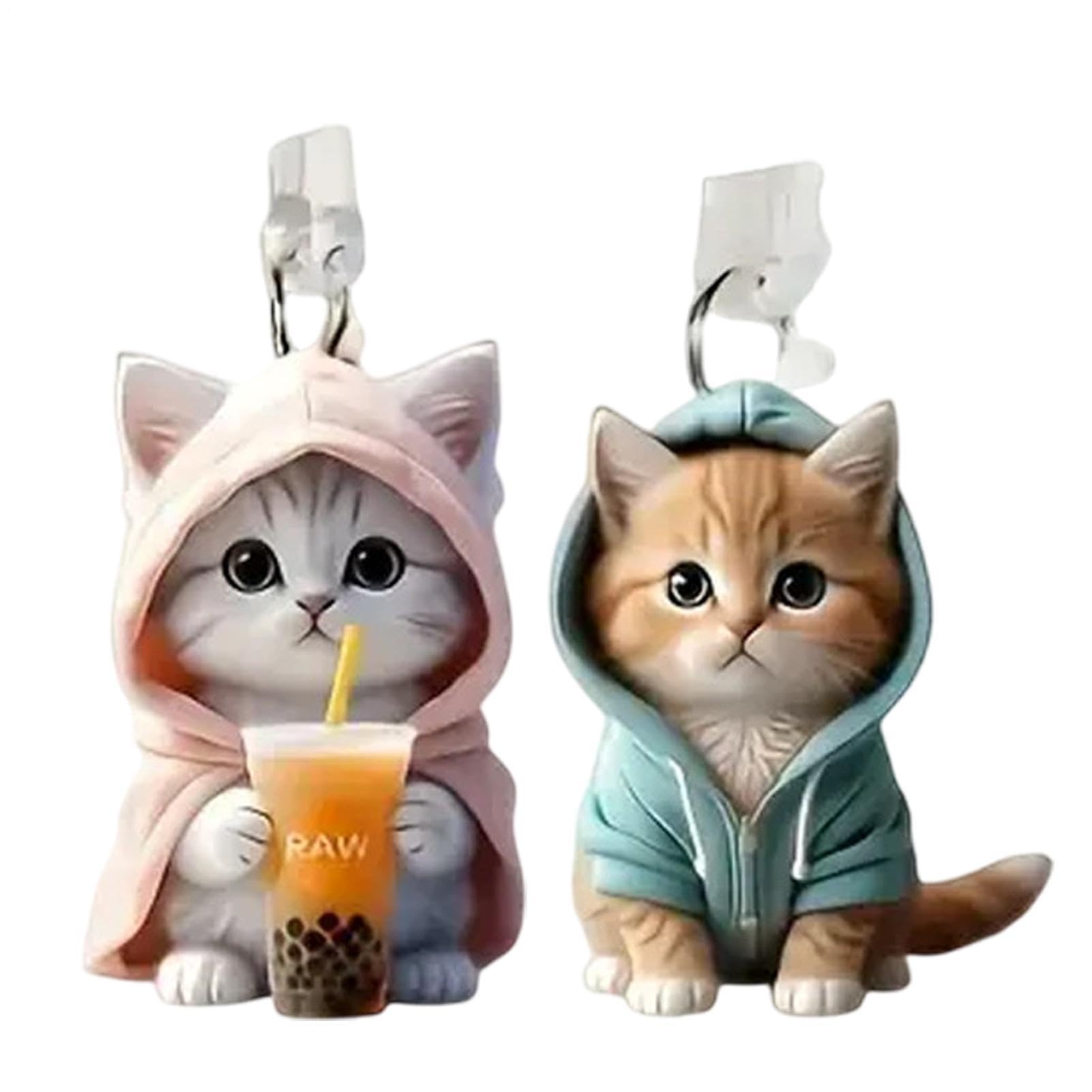 Amazon.co.jp: 2個かわいい猫のチャーム付きType-Cキャップコネクタ